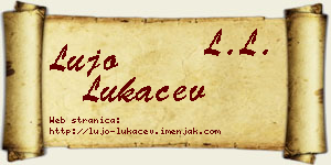 Lujo Lukačev vizit kartica